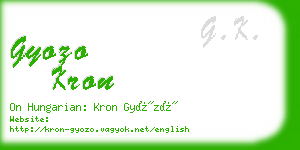 gyozo kron business card